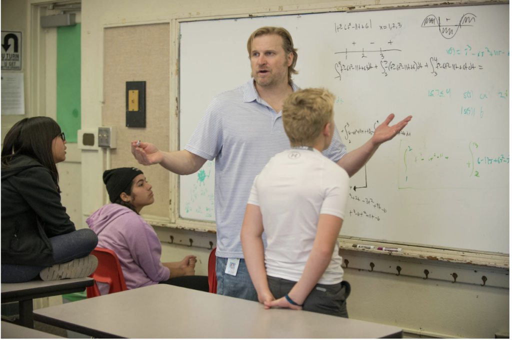 Jason Roberts with his students